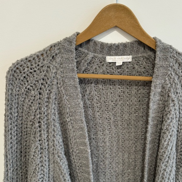 Chunky Oversized Gray Knit Cardigan - Picture 2 of 6